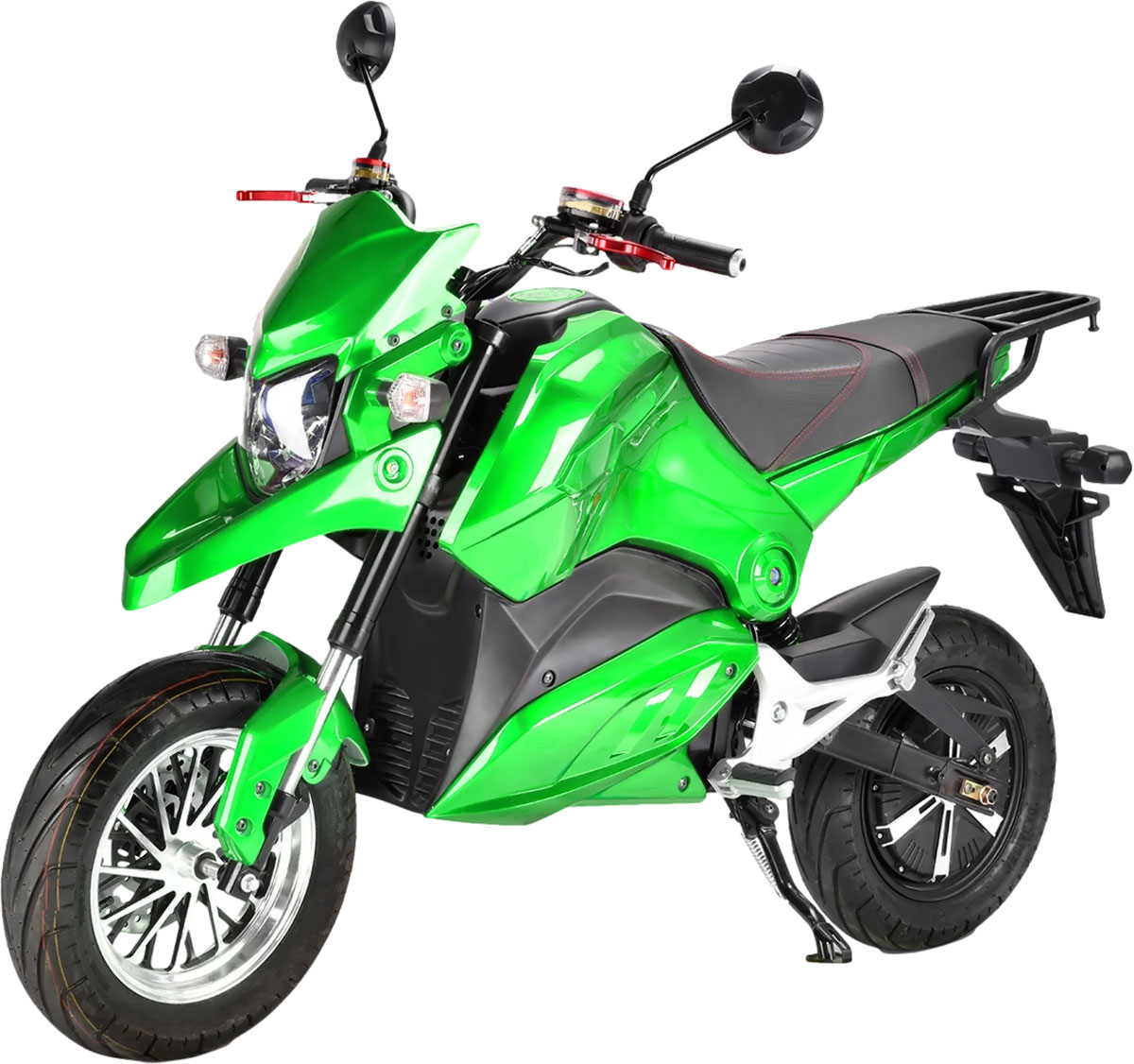 SuperMoto Elektro Motorrad RE8SM Grün 45km/h 72V20Ah Lead Accid Alufelgen