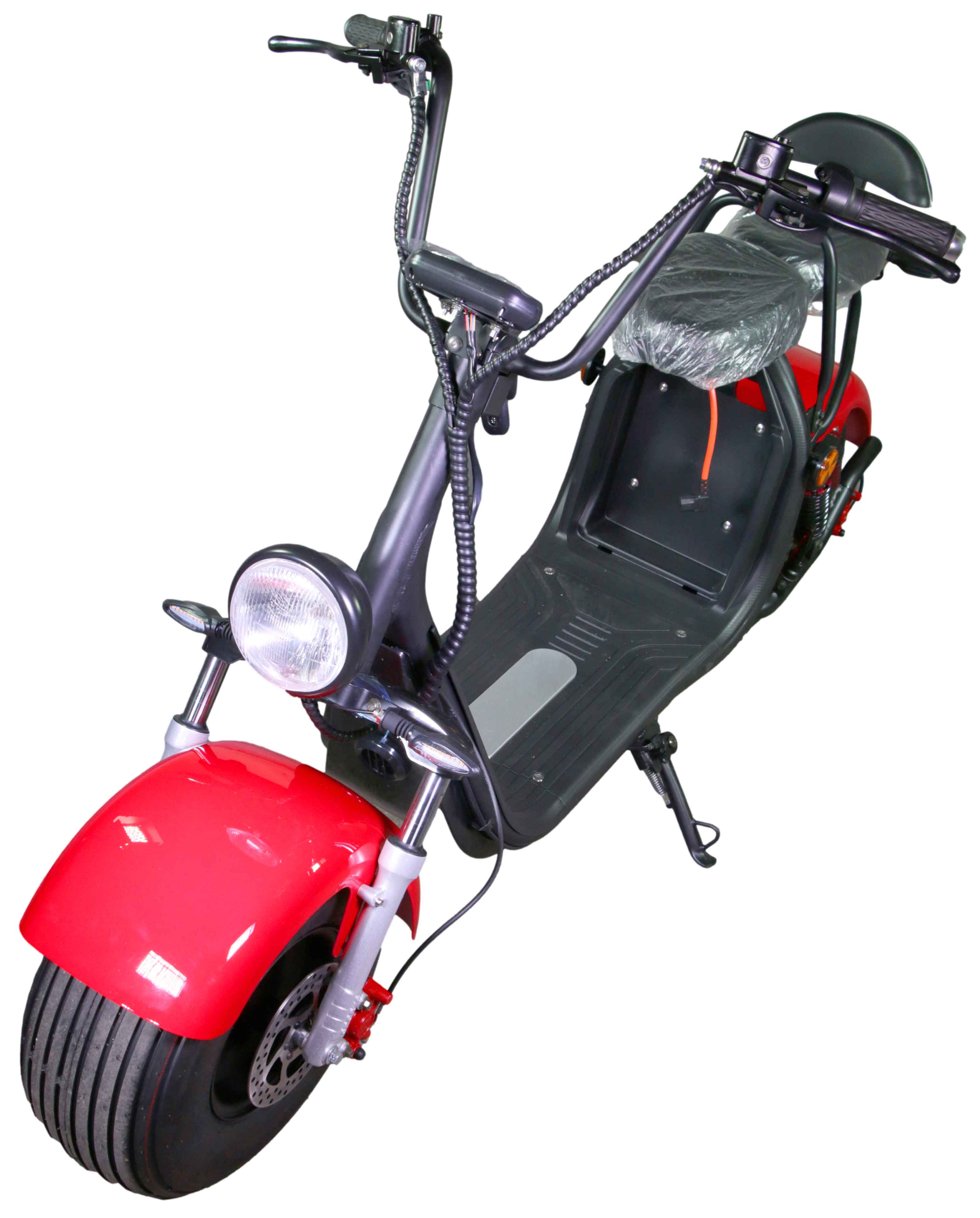 HR-2 RocknBikes Elektroroller Motorroller 45km/h Harley Scooter CitiCoco Ferrari Rot Akku wählbar ohne Akku