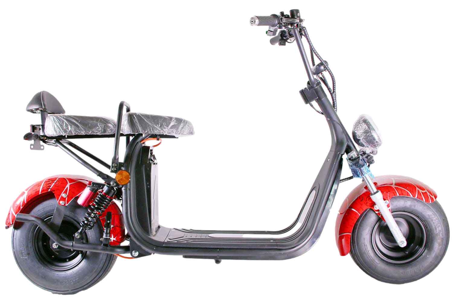 HR-2 RocknBikes Elektroroller Motorroller 45km/h Harley Scooter CitiCoco Rally-Rot ohne Akku komplett zusammengebaut